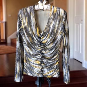 Ann Klein silk blend blouse size S